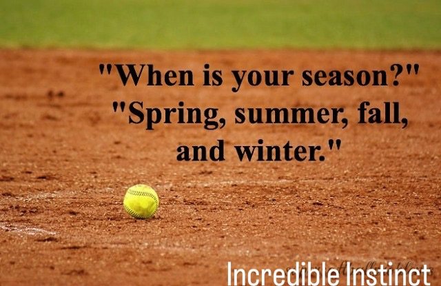 Softball plays in all seasons meme by Incredible Instinct.